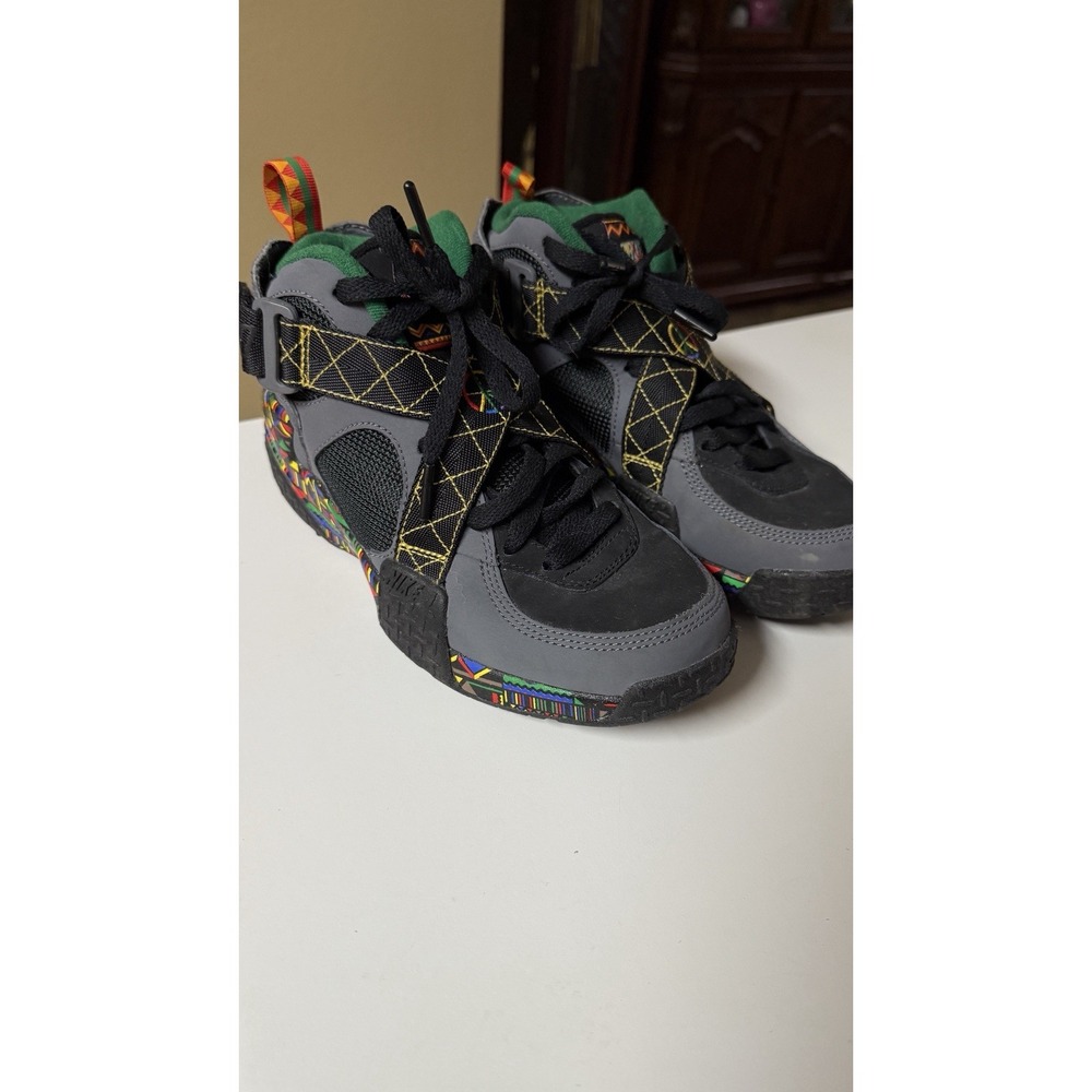2014 Nike Air Raid "Peace" Black/Dark Grey/Pine Green Shoes 642330-003 Sz 6 Mens